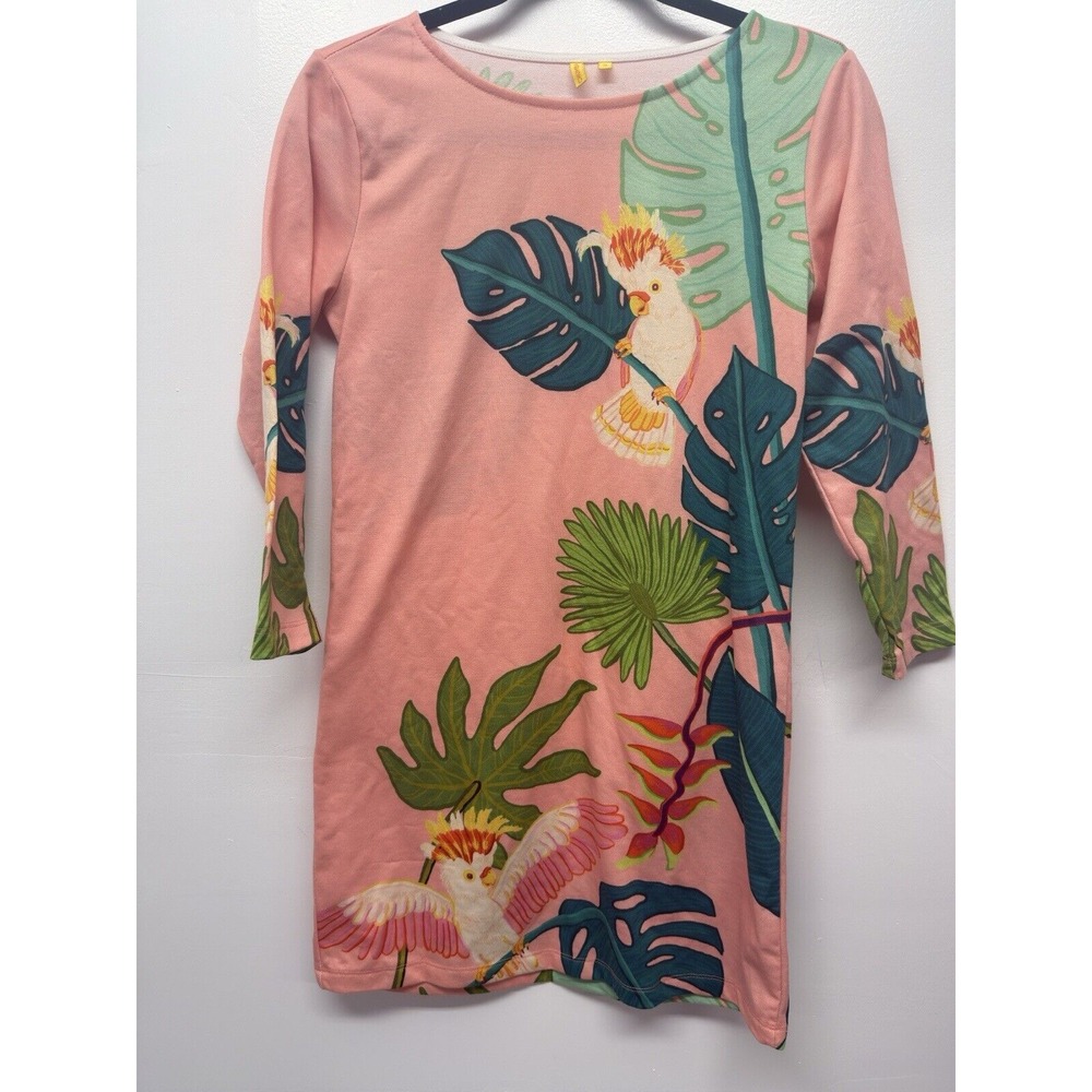 Chumbak Women's  Tropical birds Birds Small 100% Polyester Short Dress #8‎
